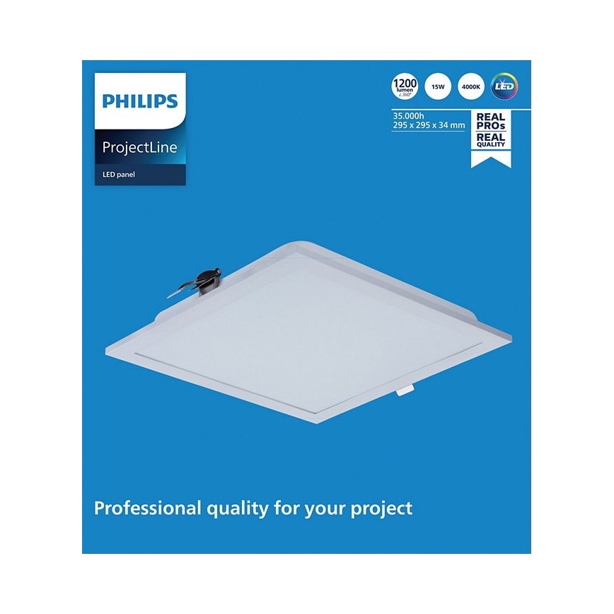 Philips - LED Лампа за вграждане PROJECTLINE LED/15W/230V 29,5x29,5 см