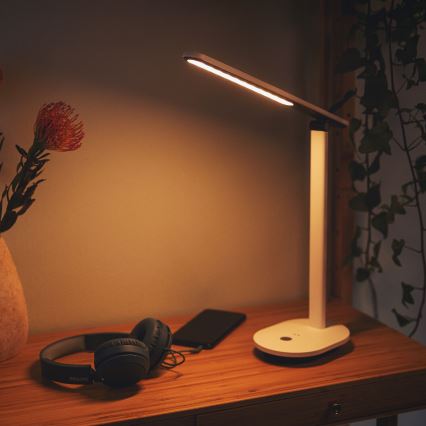 Philips - LED регулируема настолна лампа с докосване IVORY LED/5W/5V 3000 mAh 2700/3600/5000K CRI 90