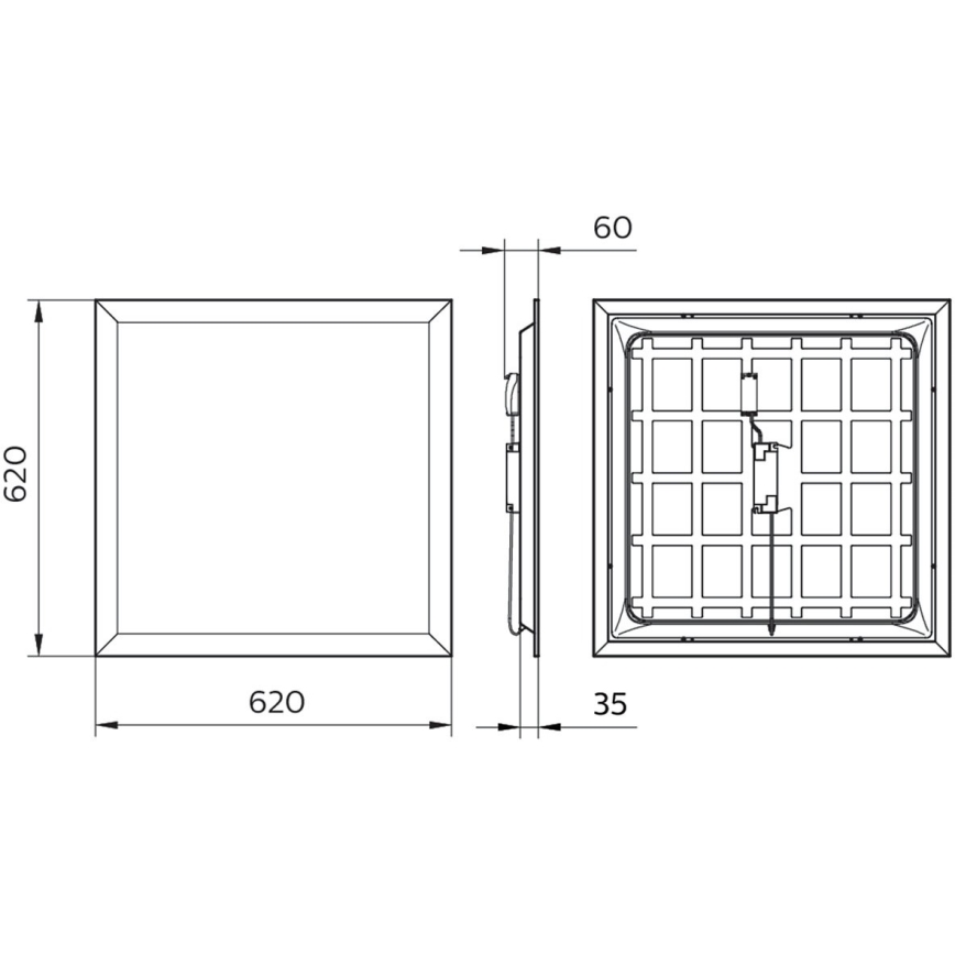 Philips - LED панел за окачен таван PROJECTLINE LED/36W/230V 62x62 cm