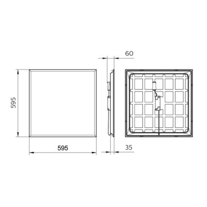 Philips - LED Панел за вграждане LEDINAIRE LED/34W/230V 60x60 см 4000K