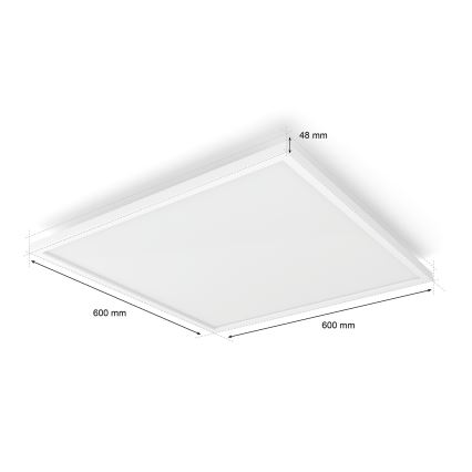 Philips - LED димируемо таванно осветително тяло Hue AURELLE LED/39W/230V 2200-6500K 60x60 cm бяло