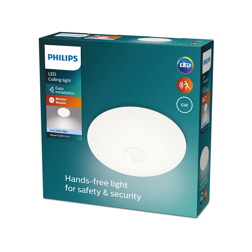 Philips - LED Плафон със сензор MAUVE LED/6W/230V 4000K