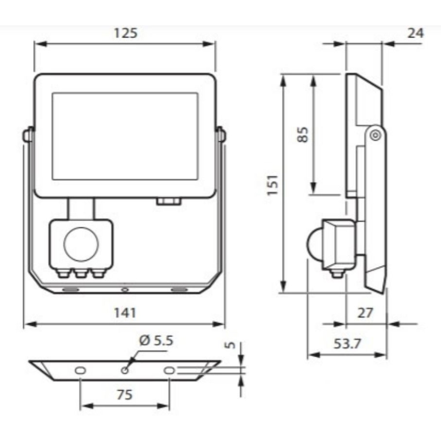 Philips - LED прожектор DECOFLOOD с датчик за движение LED/20W/230V IP65