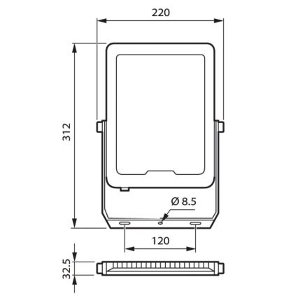 Philips - LED Прожектор LED/100W/230V 4000K IP65