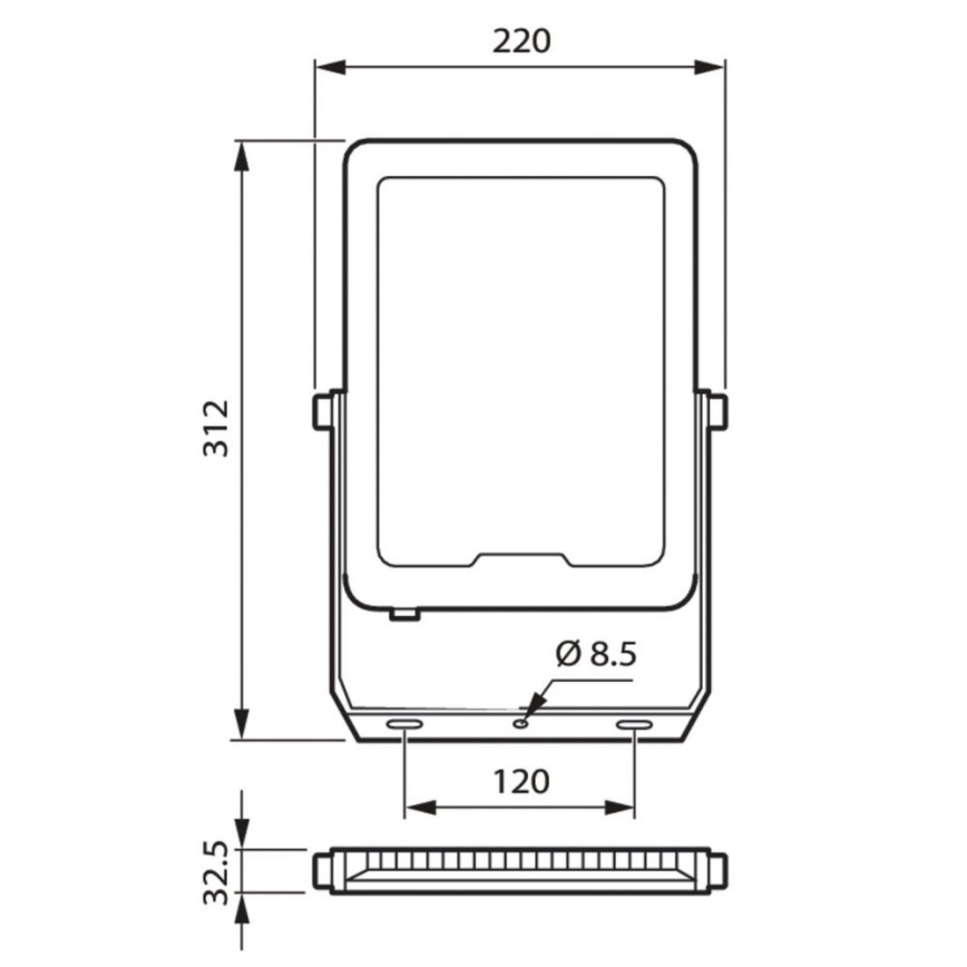 Philips - LED Прожектор LED/100W/230V 4000K IP65