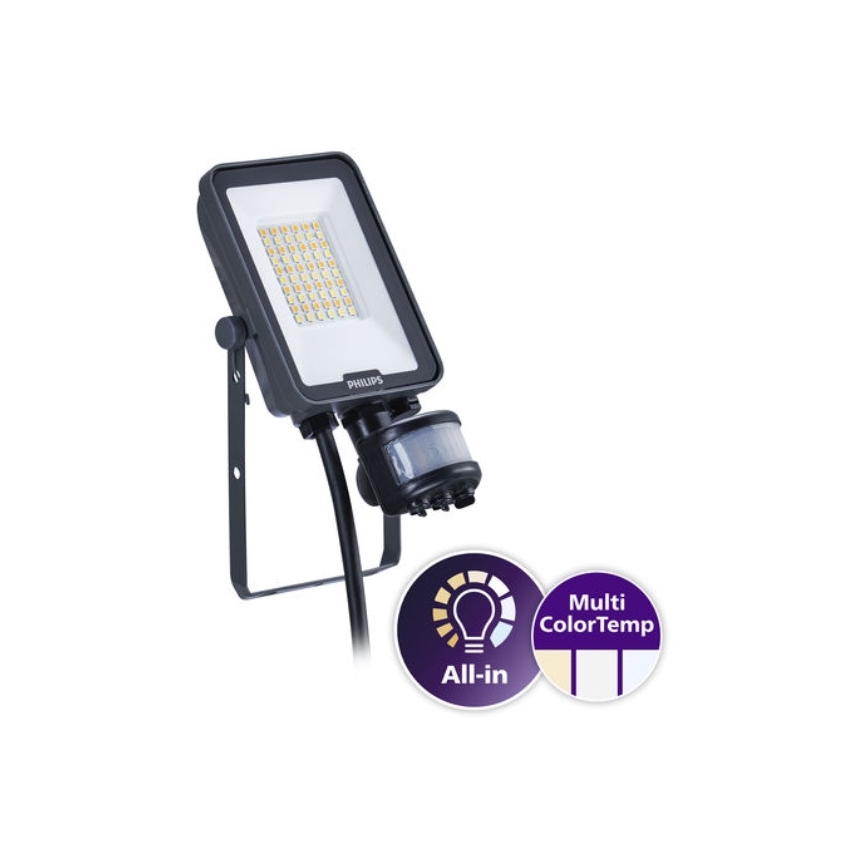 Philips - LED прожектор със сензор за движение и сумрак LEDINAIRE ALL-IN LED/20W/230V 3000/4000/6500K IP65