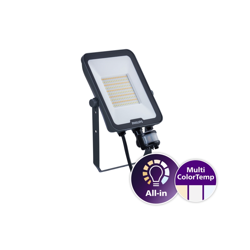Philips - LED прожектор със сензор за движение и сумрак LEDINAIRE ALL-IN LED/50W/230V 3000/4000/6500K IP65