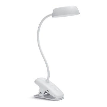 Philips - LED регулируема лампа с клип DONUTCLIP LED/3W/5V 1200 mAh CRI 90 бяла