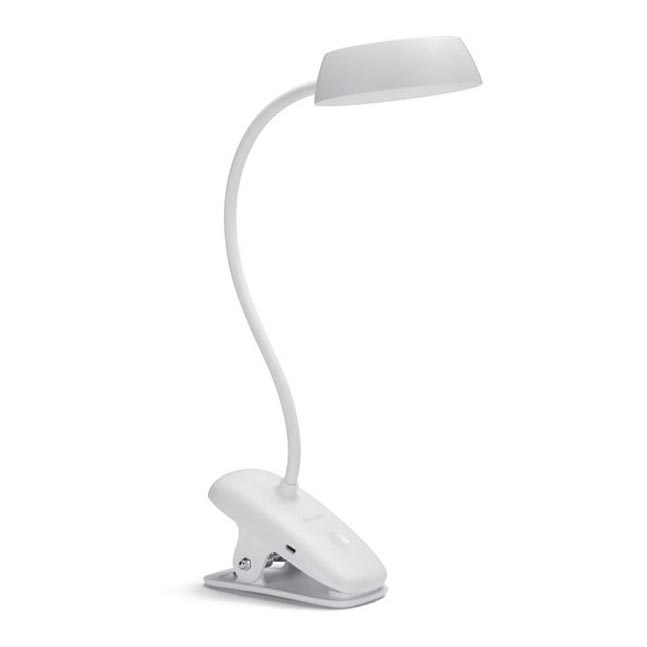 Philips - LED регулируема лампа с клип DONUTCLIP LED/3W/5V 1200 mAh CRI 90 бяла