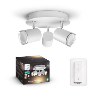 Philips - LED регулируемо осветително тяло за баня Hue ADORE 3xGU10/5W/230V IP44 + дистанционно управление