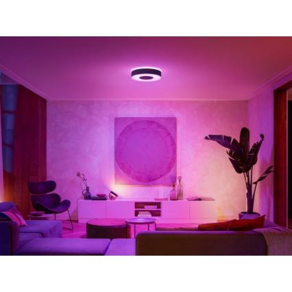 Philips - LED RGB Димируема лампа Hue INFUSE LED/33,5W/230V 2000-6500K Ø 381 мм черна