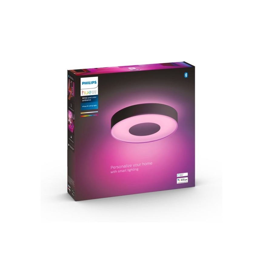 Philips - LED RGB Димируема лампа Hue INFUSE LED/33,5W/230V 2000-6500K Ø 381 мм черна