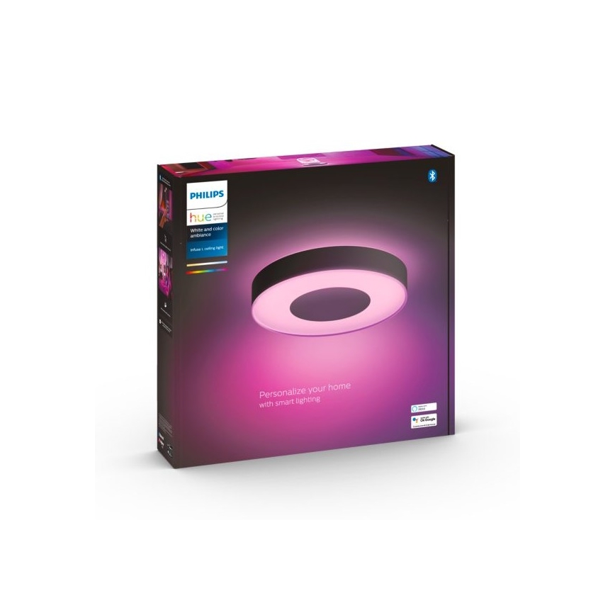 Philips - LED RGB Димируема лампа Hue INFUSE LED/52,5W/230V 2000-6500K Ø 425 мм черна