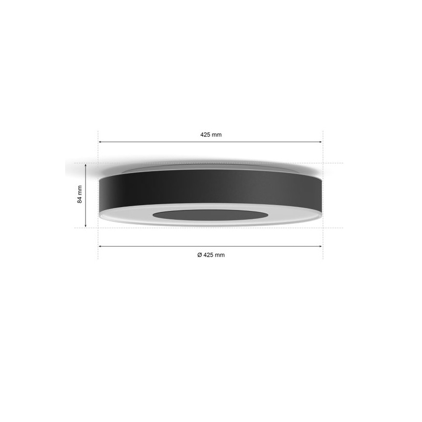 Philips - LED RGB Димируема лампа Hue INFUSE LED/52,5W/230V 2000-6500K Ø 425 мм черна