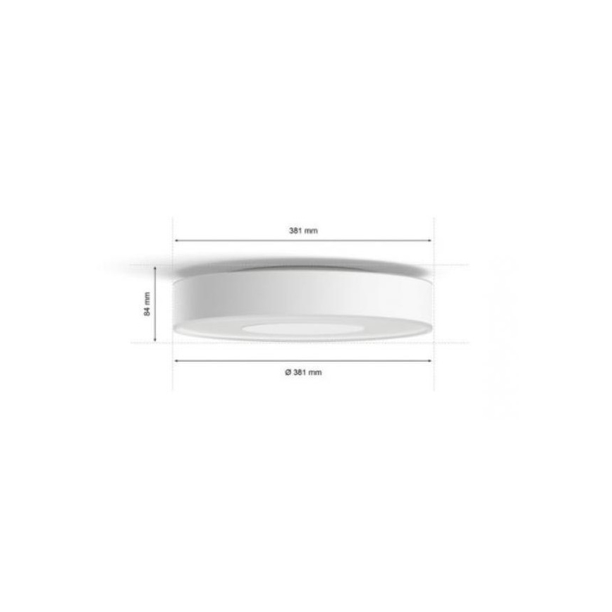 Philips - LED RGB Димируема лампа за баня Hue XAMENTO LED/33,5W/230V IP44 ⌀ 381мм 2000-6500K