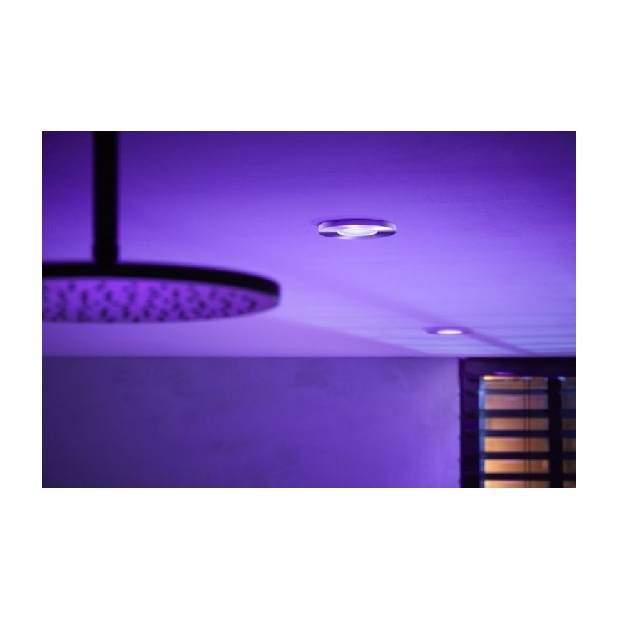 Philips - LED RGB Димируема луничка за баня Hue XAMENTO 1xGU10/5,7W/230V IP44 2000-6500K