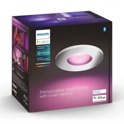 Philips - LED RGB Димируема луничка за баня Hue XAMENTO 1xGU10/5,7W/230V IP44 2000-6500K