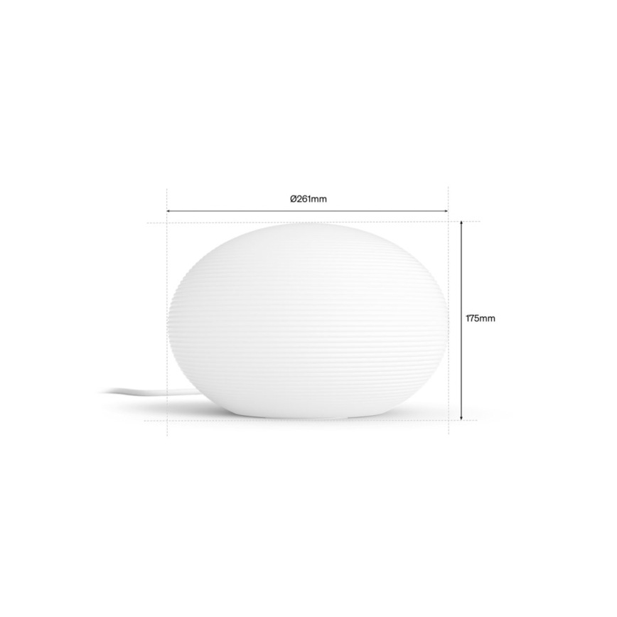 Philips - LED RGB димируема настолна лампа Hue FLOURISH White And Color Ambiance 1xE27/8,1W/230V 1000-20000K