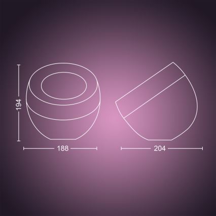 Philips - LED RGB Димируема настолна лампа Hue IRIS LED/8,2W/230V 2000-6500K бяла