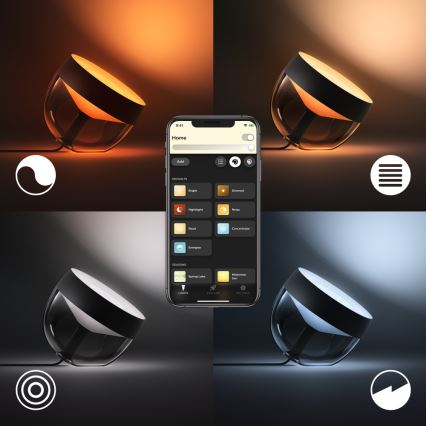 Philips - LED RGB Димируема настолна лампа Hue IRIS LED/8,2W/230V 2000-6500K черна