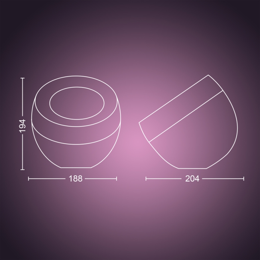 Philips - LED RGB Димируема настолна лампа Hue IRIS LED/8,2W/230V 2000-6500K черна