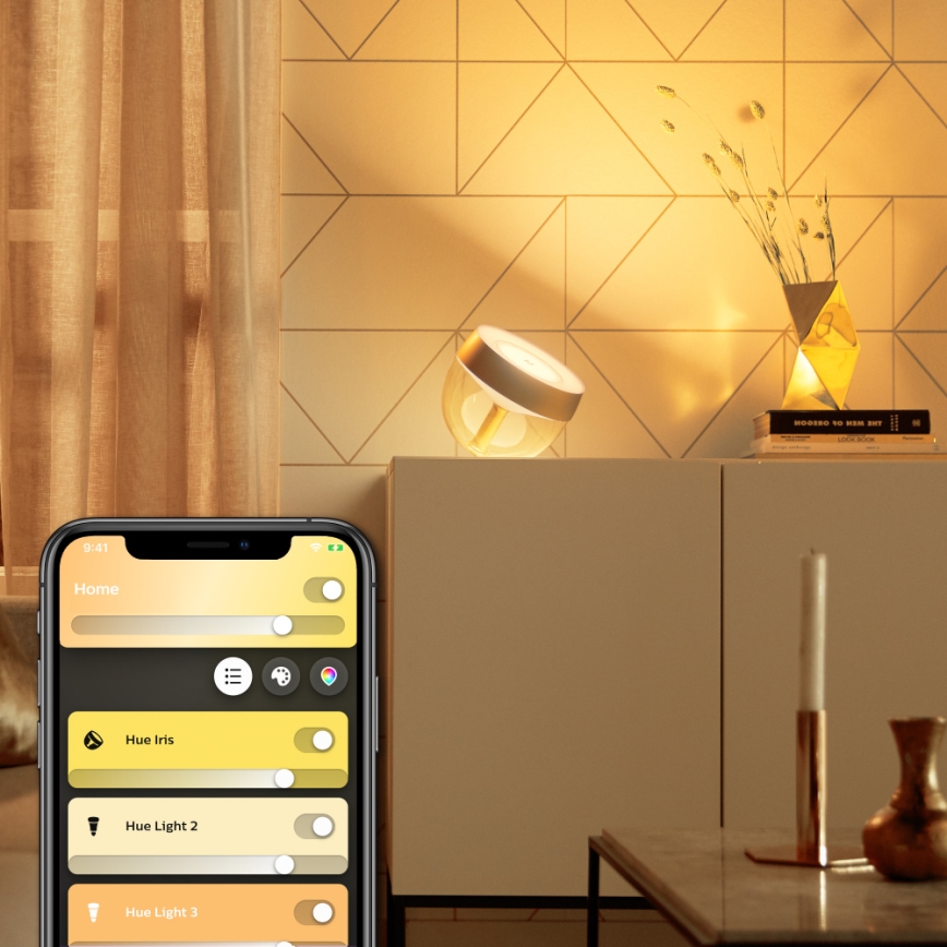 Philips - LED RGB Димируема настолна лампа Hue IRIS LED/8,2W/230V 2000-6500K златиста