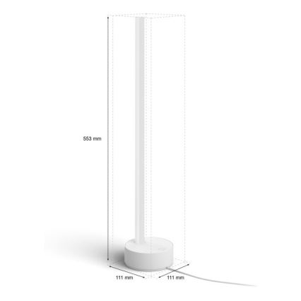 Philips - LED RGB Димируема настолна лампа Hue SIGNE LED/12W/230V 2000-6500K бяла