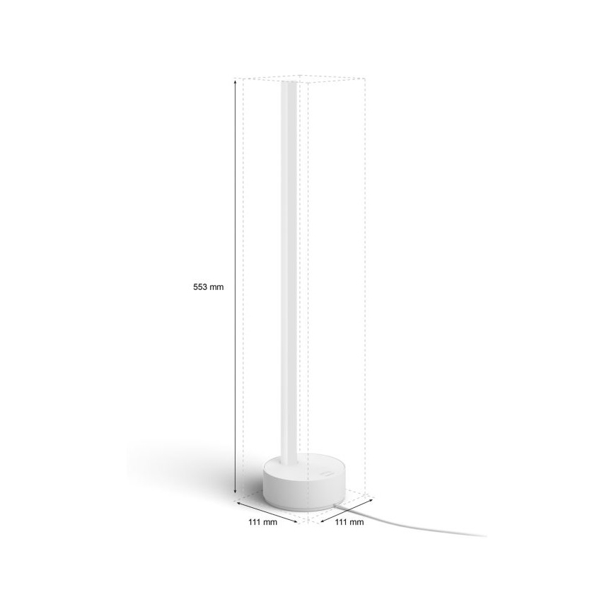 Philips - LED RGB Димируема настолна лампа Hue SIGNE LED/12W/230V 2000-6500K бяла