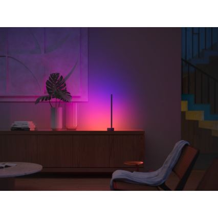 Philips - LED RGB Димируема настолна лампа Hue SIGNE LED/12W/230V 2000-6500K черна