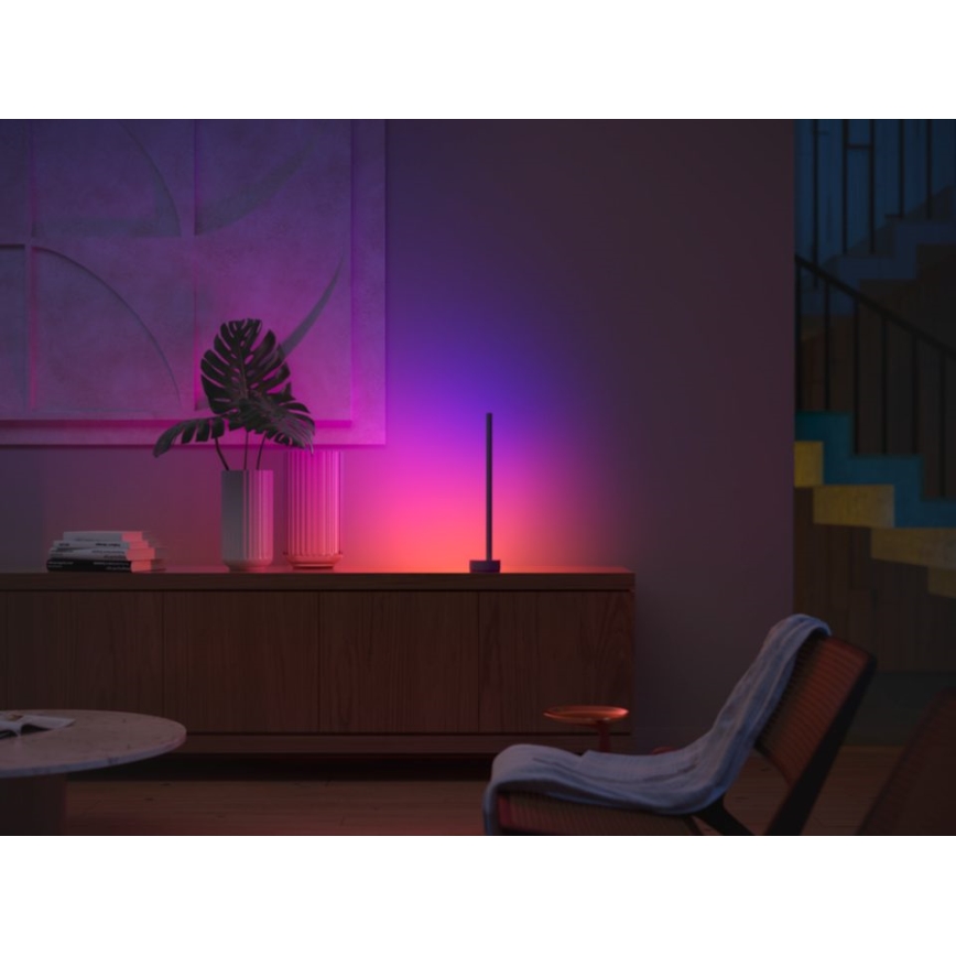 Philips - LED RGB Димируема настолна лампа Hue SIGNE LED/12W/230V 2000-6500K черна
