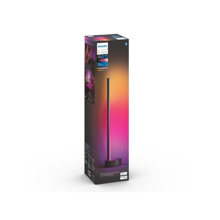 Philips - LED RGB Димируема настолна лампа Hue SIGNE LED/12W/230V 2000-6500K черна
