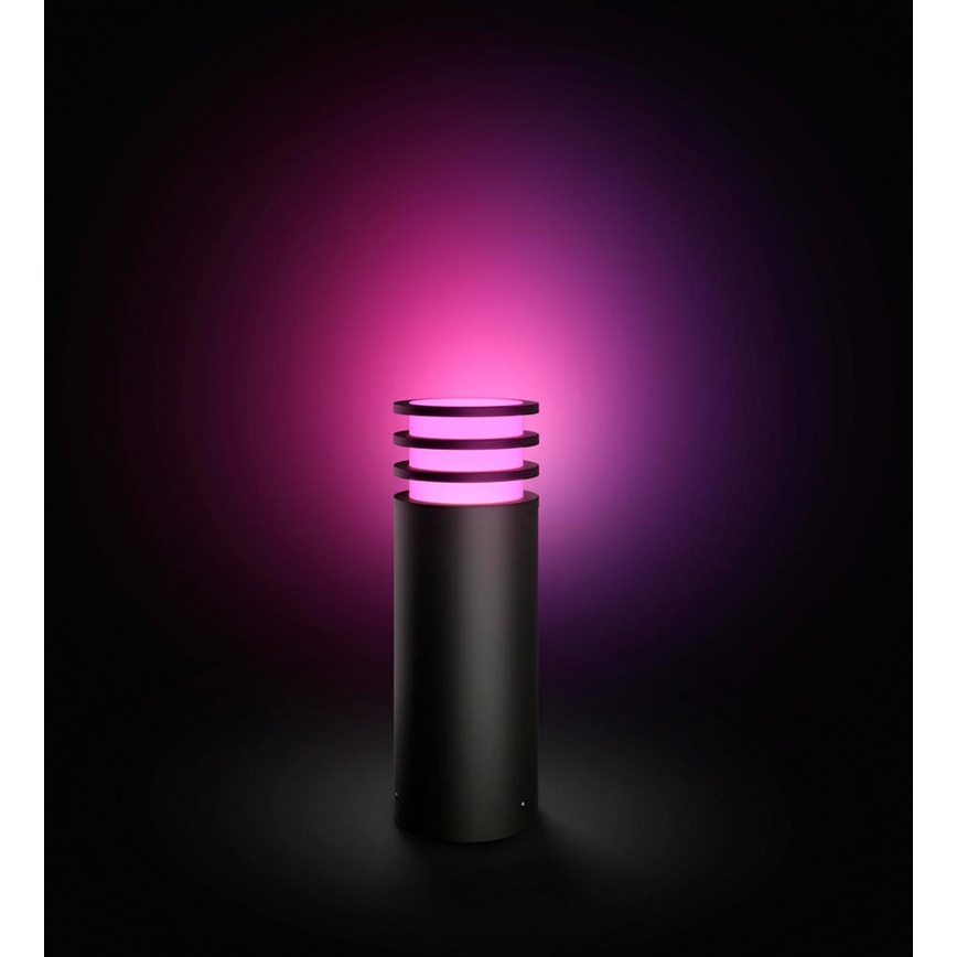 Philips - LED RGB димируема външна лампа Hue LUCCA 1xE27/8,1W/230V 25 cm 1000-20000K IP44