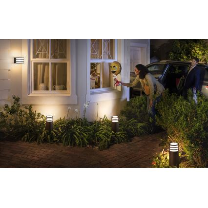 Philips - LED RGB димируема външна лампа Hue LUCCA 1xE27/8,1W/230V 25 cm 1000-20000K IP44