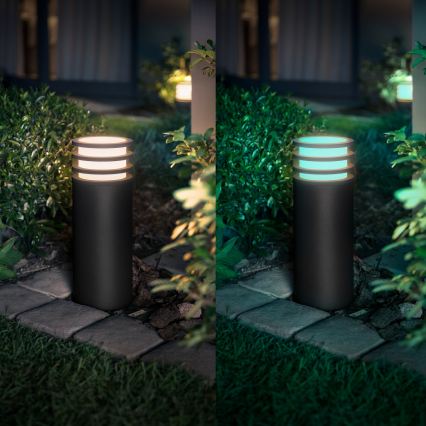 Philips - LED RGB димируема външна лампа Hue LUCCA 1xE27/8,1W/230V 25 cm 1000-20000K IP44