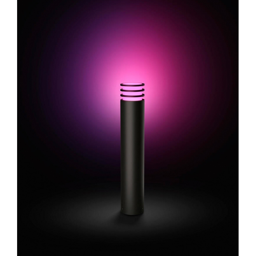 Philips - димируема RGB LED външна лампа Hue LUCCA 1xE27/8,1W/230V 77 cm 1000-20000K IP44
