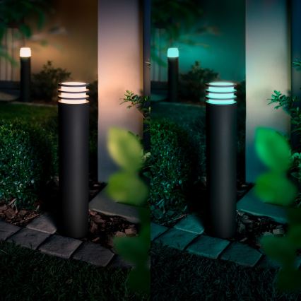 Philips - димируема RGB LED външна лампа Hue LUCCA 1xE27/8,1W/230V 77 cm 1000-20000K IP44