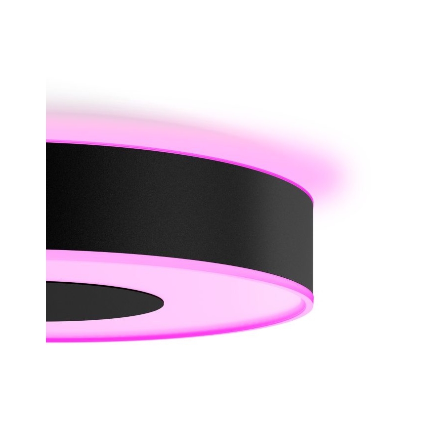 Philips - LED RGB димируем таванен плафон Hue INFUSE LED/52,5W/230V 2000-6500K Ø 425 mm черен