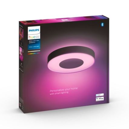 Philips - LED RGB димируем таванен плафон Hue INFUSE LED/52,5W/230V 2000-6500K Ø 425 mm черен