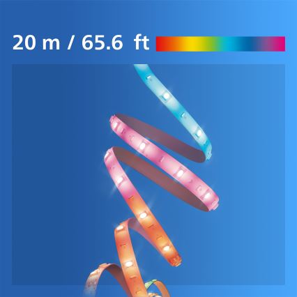 Philips - LED RGBIC димируема лента SMART STRIP 20m LED/36W/230V 2700-6500K Wi-Fi