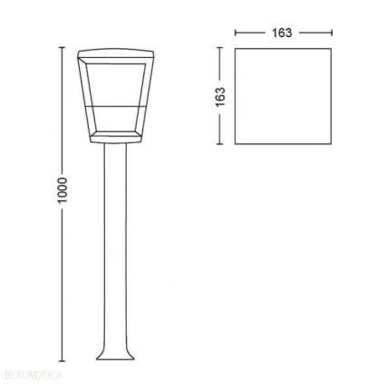 Philips - LED RGBW Димируем екстериорен лампа Hue ECONIC LED/15W/230V IP44
