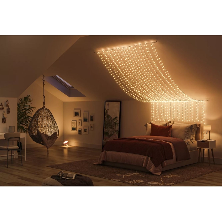 Philips - LED RGBW Димируем екстериорен верига HUE WHITE AND COLOR AMBIANCE 250xLED 24,4 м 2000-6500K IP54