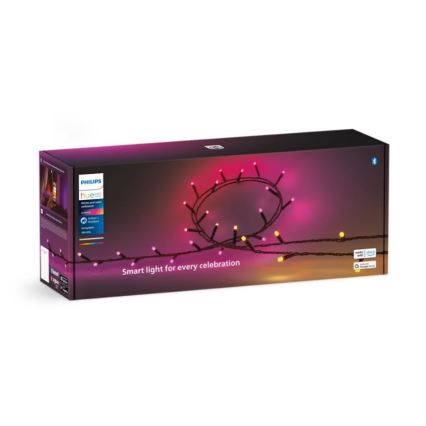 Philips - LED RGBW Димируем екстериорен верига HUE WHITE AND COLOR AMBIANCE 500xLED 44,4 м 2000-6500K IP54