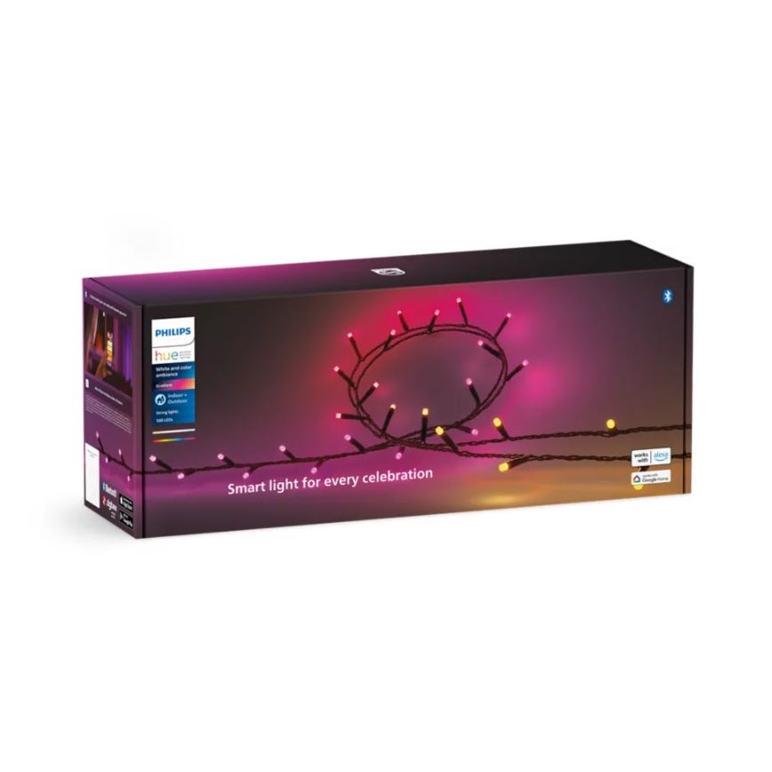 Philips - LED RGBW Димируем екстериорен верига HUE WHITE AND COLOR AMBIANCE 500xLED 44,4 м 2000-6500K IP54