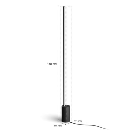 Philips - LED RGBW Димируем лампион Hue SIGNE LED/29W/230V 2000-6500K черен