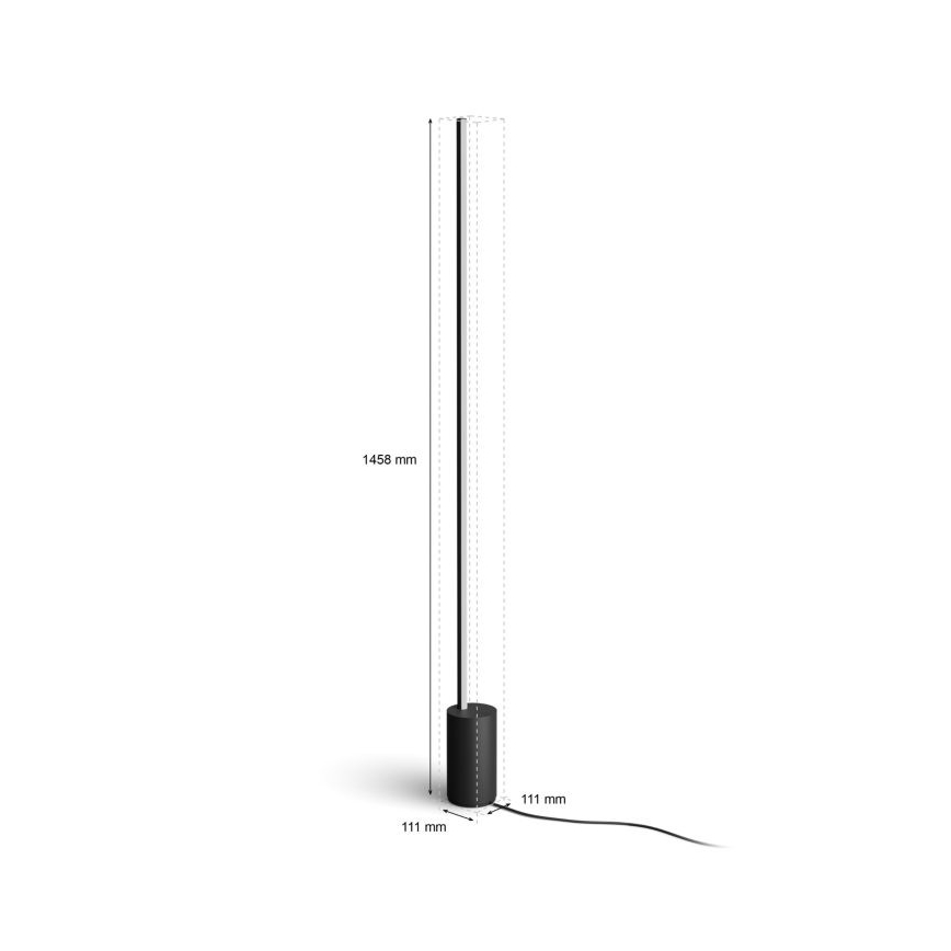 Philips - LED RGBW Димируем лампион Hue SIGNE LED/29W/230V 2000-6500K черен