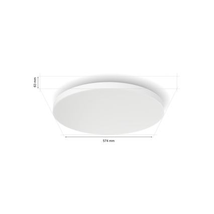Philips - LED RGBW Димируем плафон Hue DATURA LED/67W/230V 2000-6500K