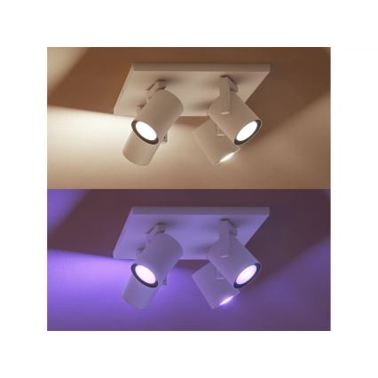 Philips - LED RGBW Димируем спот Hue ARGENTA 4xGU10/4,2W/230V 2000-6500K