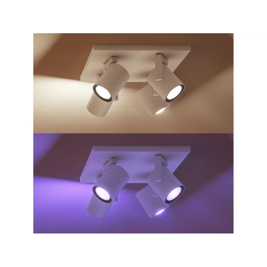Philips - LED RGBW Димируем спот Hue ARGENTA 4xGU10/4,2W/230V 2000-6500K