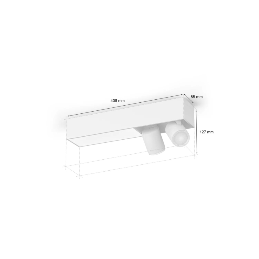 Philips - LED RGBW Димируем спот Hue CENTRIS 2xGU10/4,2W/230V+ LED/11W