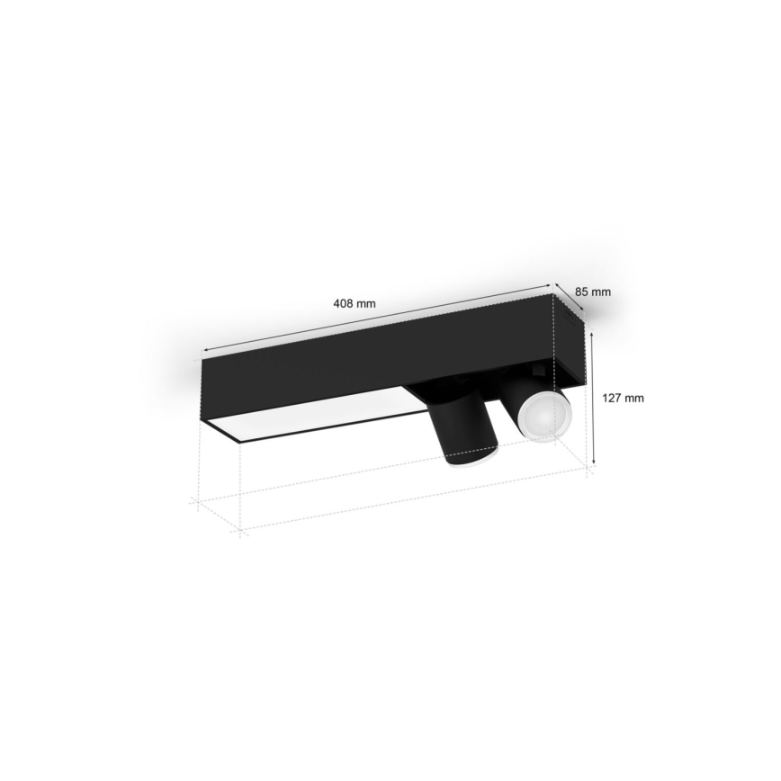 Philips - LED RGBW Димируем спот Hue CENTRIS 2xGU10/4,2W/230V + LED/11W 2000-6500K